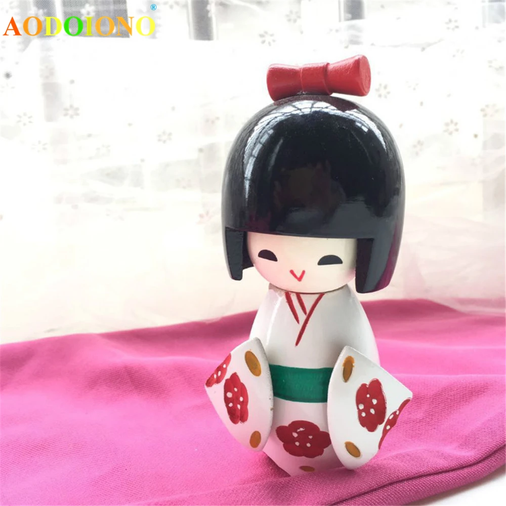 Новые милые деревянные куклы ручной работы в японском стиле Kokeshi для девочек, традиционная фигурка, коллекция игрушек, Детская кукла