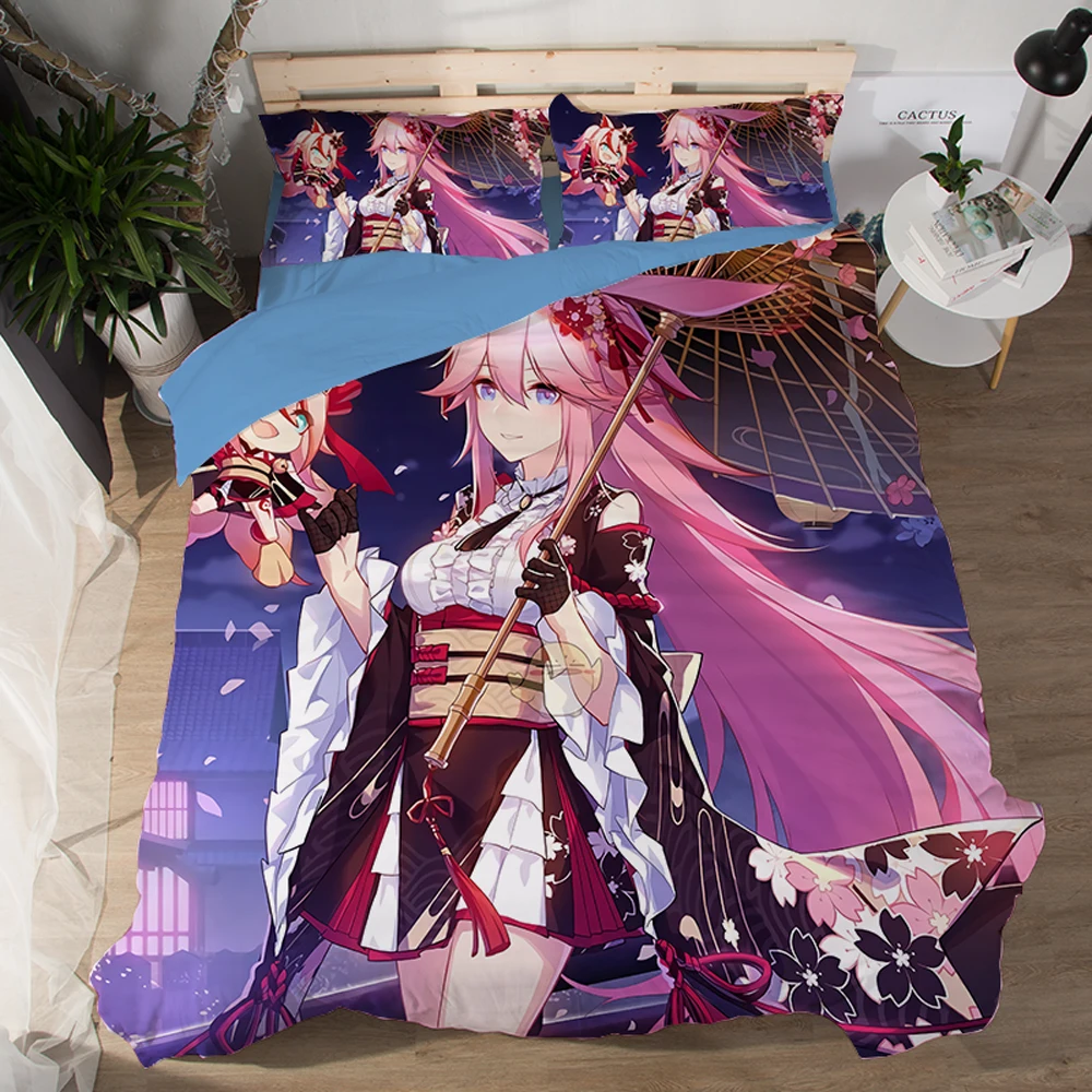 Японское аниме Yae Sakura взрослые постельные принадлежности сексуальный Твин Полный Королева Король один двойной размер персонализированные спальни пододеяльник набор