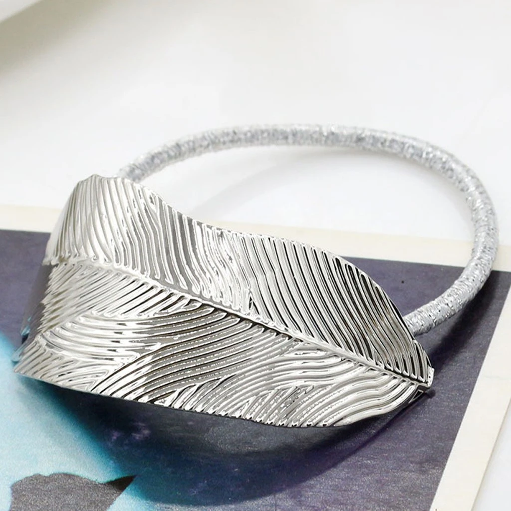 High Quality Fashion Hot Sell Hair Accessories Alloy Leaves Hair Ring Women