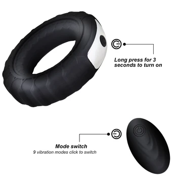 Wireless Remote Control Penis Ring Vibrator Stimulate Women Clitoris Massage Delay Ejaculation Cock Erection Vibrating Ring Shop 3