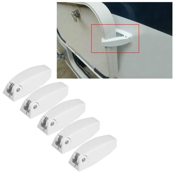 

5pcs Door Catch Holder Latch for RV Motorhome Camper Traile Travel Baggage Car Accessories White ABS Car-styling