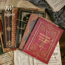 

JIANWU 10 Sheets Vintage Simulation Book Page Memo Pad DIY Hand Account Diary Scrapbooking Decoration Material Paper Stationery