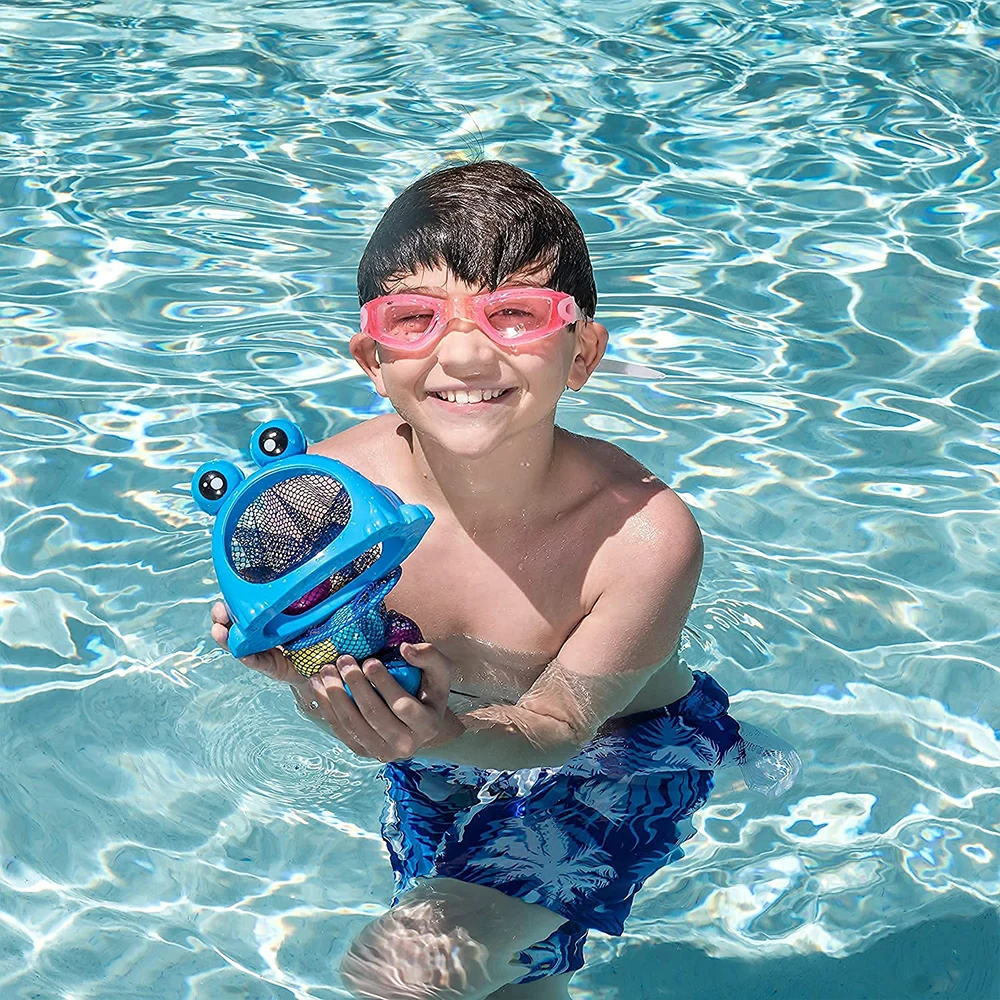 Summer Diving Training Toys Feed The Frog Game The Bottom Feeder Underwater Swimming Pool Dive Toys Bath Toys for Boys and Girls 6