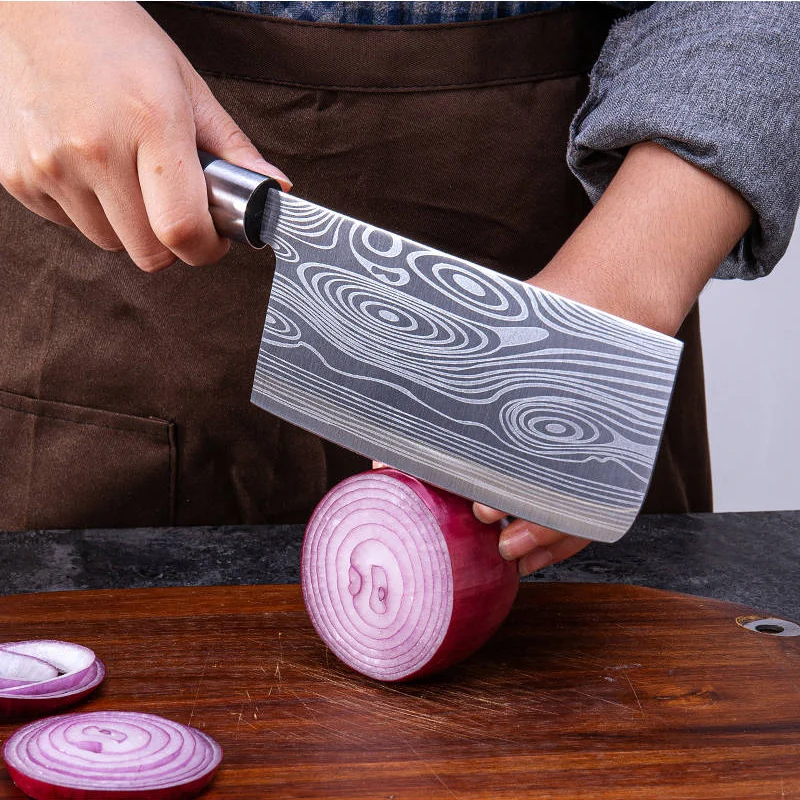 ZASSHU high quality 8 inches in utility knife laser Damascus steel kitchen knives sharp knife knife gift