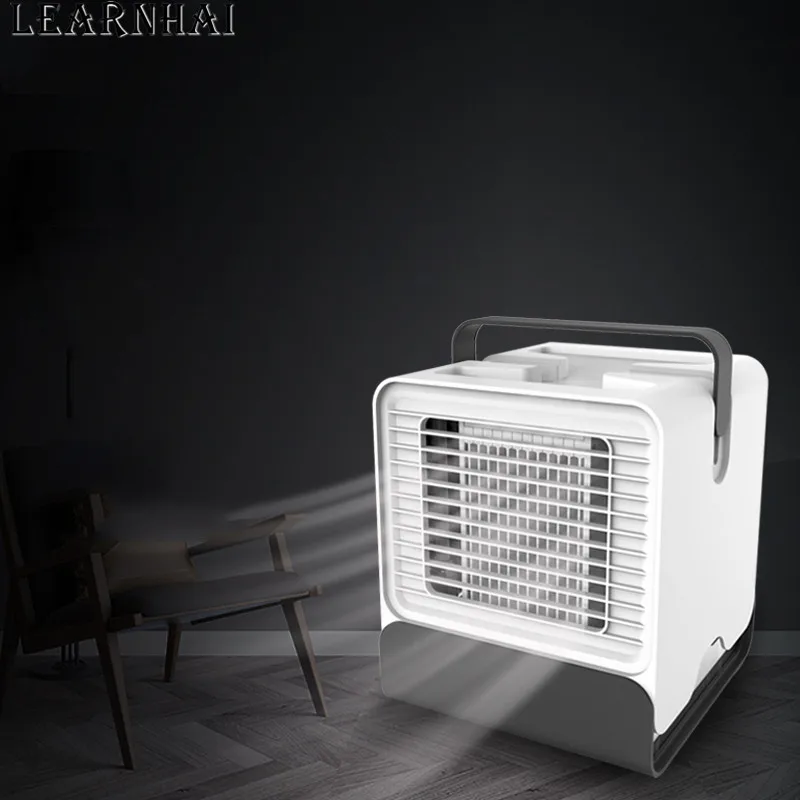 LEARNHAI Mini Air Cooler Fan Portable Digital Air Conditioner Humidifier Easy Cool Purifies Air Cooling Fan for Home Office