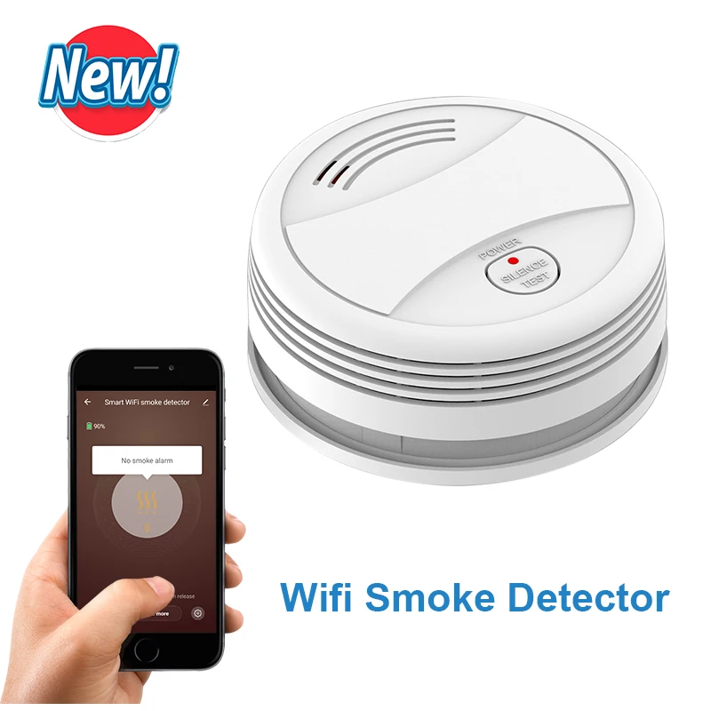 

CPVan Wifi Smoke Detector Tuya App Smartphone Control Fire Protection Smoke Alarm Wireless home security Fire wifi rookmelder