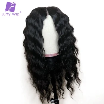 

LUFFY Pre plucked Water Wave Wig Glueless Full Lace Human Hair Wigs With Baby Hair Indian Remy Hair Bleached Knots For Women
