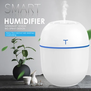 

220mL Mini Air Humidifier Portable USB Rechargeable Quiet Mist Maker for Car Home Office Aromatherapy Negative ion Sprayer Light