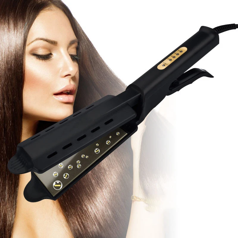 infrared hair iron Профессиональный электрический выпрямитель для волос 4 передач регулировка температуры волос плоский Утюг выпрямление волос Паровая керамическая паровая укладка