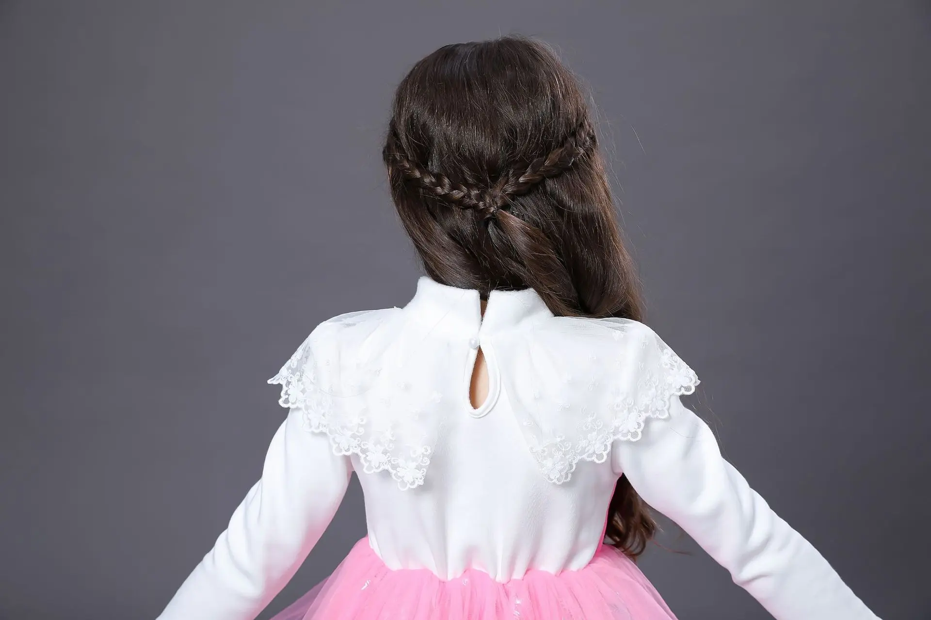 Vestidos/Одежда для девочек; Детские платья для девочек; детская Рождественская одежда; зимнее флисовое теплое платье принцессы Эльзы с кружевом и сеткой