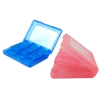 

2pcs 28 in 1 Game Card Case Holder Cartridge Box for Nintendo DS 3DS XL LL DSi MT - Blue & Pink