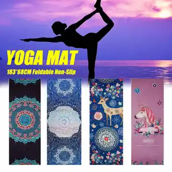 

68*183cm Non Slip Yoga Mat Microfiber Towel Fitness Gym Exercise Fitness Pilates Workout Blanket