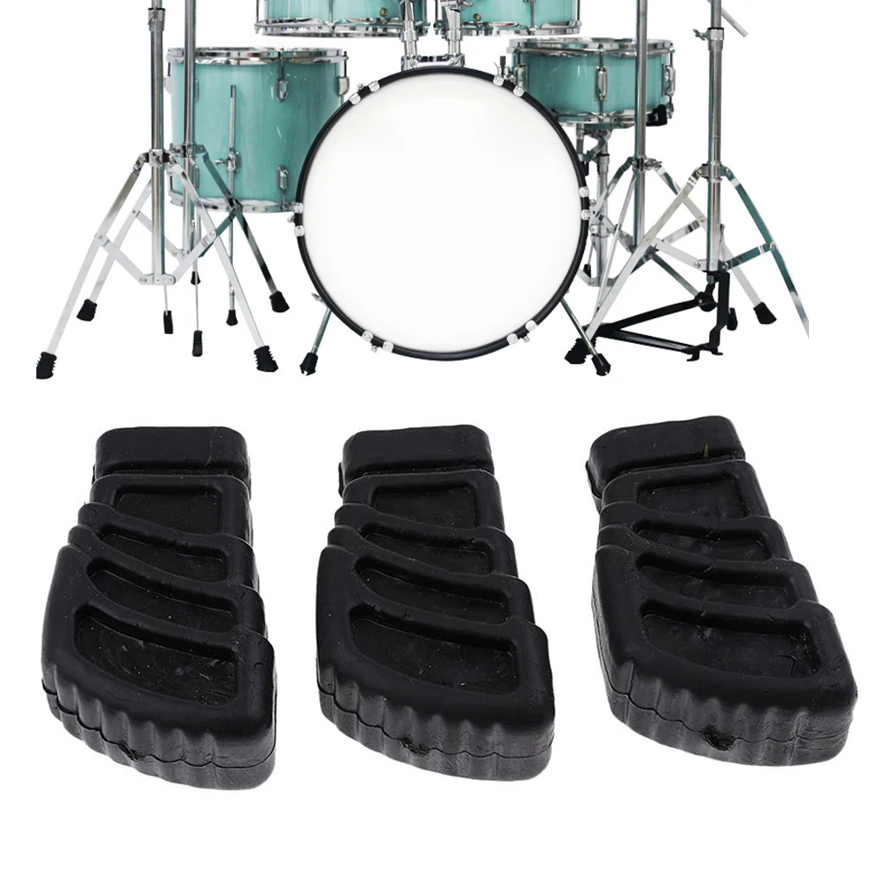 

3 Pcs Rubber Feet Replacement Portable Accessories for Drum Stands Percussionist FK88