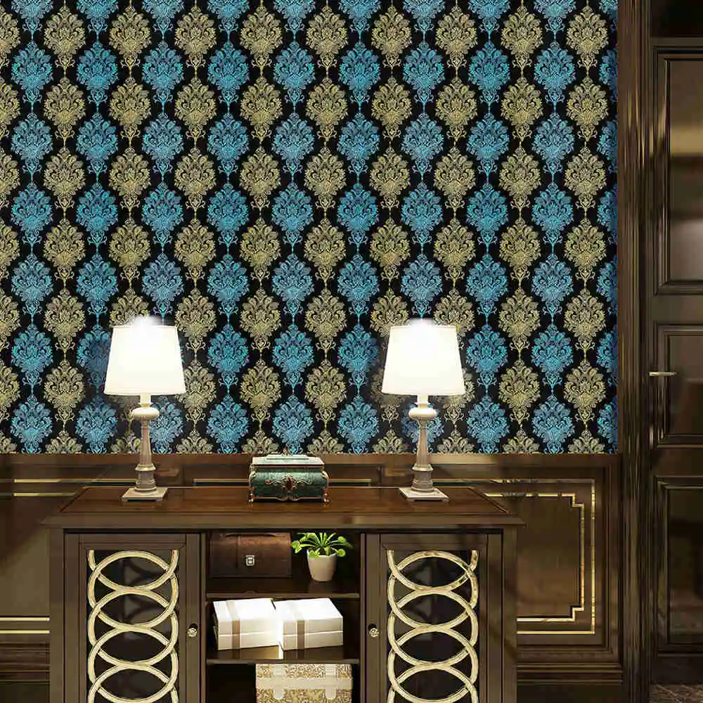 

LUCKYYJ Peel and Stick Wallpaper Removable Vintage Green Floral Contact Paper Decor Self-Adhesive For Bedroom Wall Home Decor