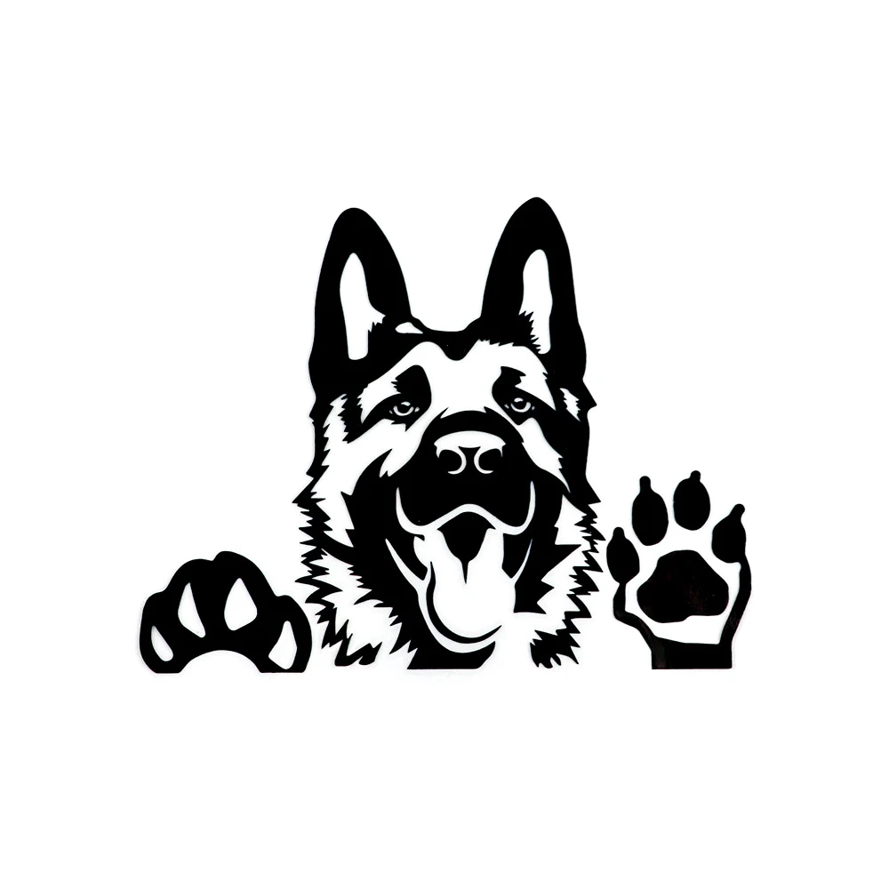 

Lifelike German Shepherd Dog Car Sticker Cover Scratches Waterproof Bumper Window Windshield Accessories Pvc 15.6X12.3CM