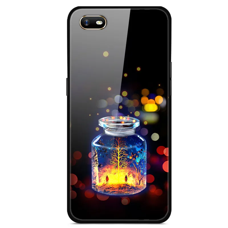 19 Для OPPO Realme C2 чехол закаленного стекла задняя жесткий чехол для OPPO A1K CPH1923 A 1 K A1 K OPPOA1K чехол Capas RealmeC2 силиконовый бампер - Цвет: 19