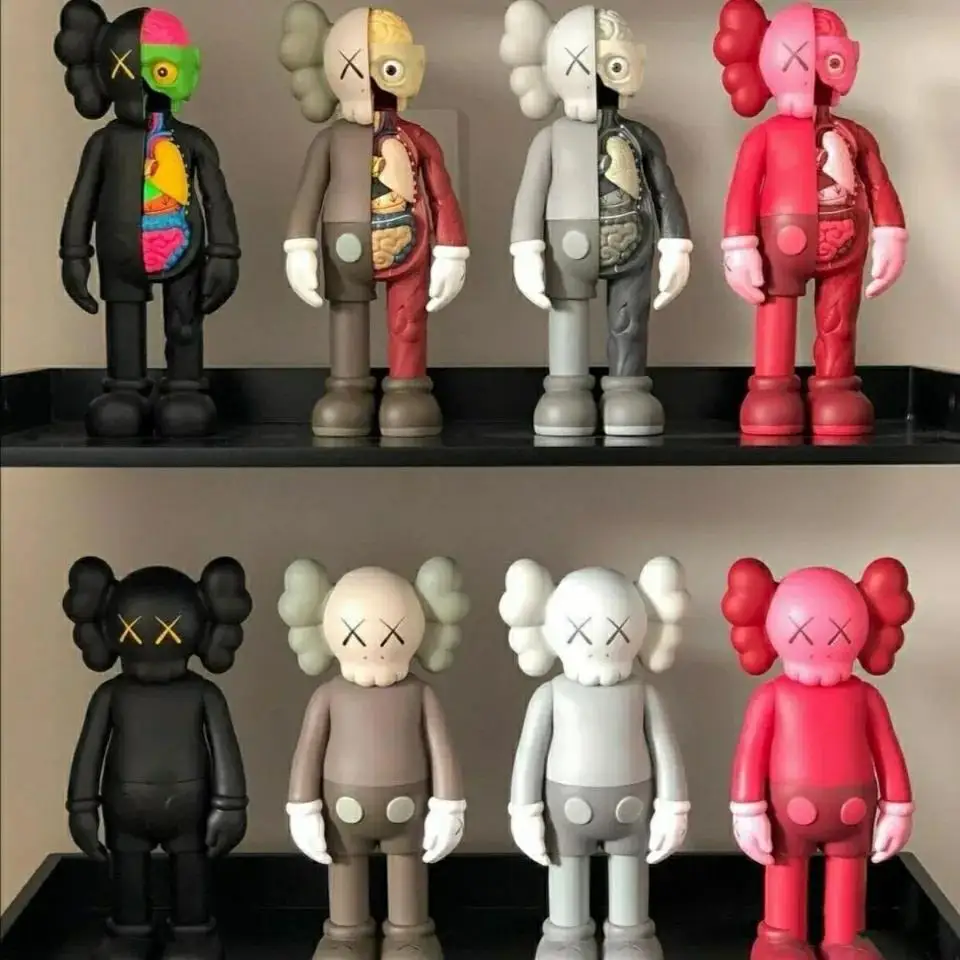 20cm KAWS Half Skull Body Semi-anatomical Anime Figures Cartoon Funny Sesame Street Model Dolls Trend Decoration For Gift Toys |