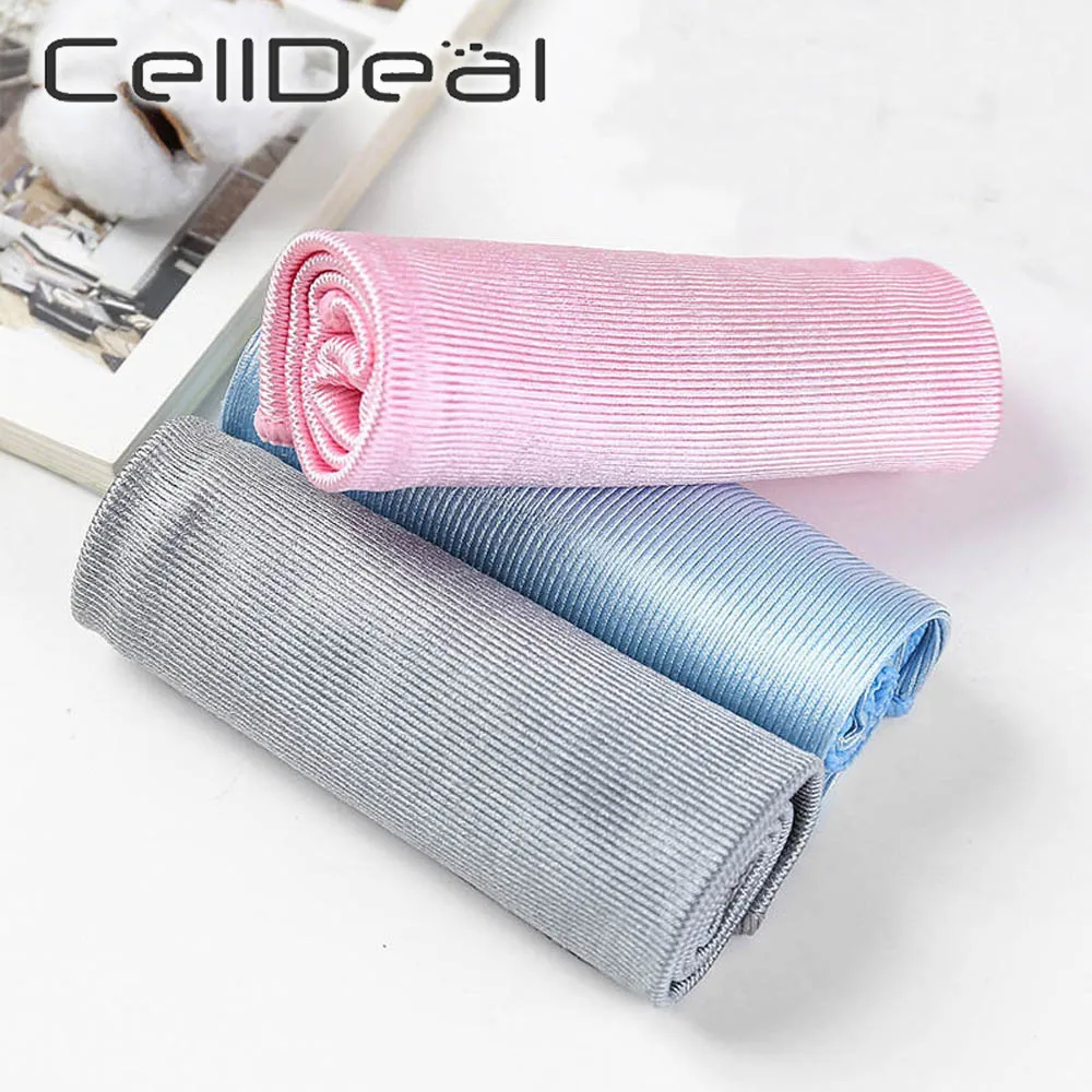 Mirror Wipe Microfiber-Towel Glass-Cloth Absorbable Window Cleaning No-Trace Kitchen