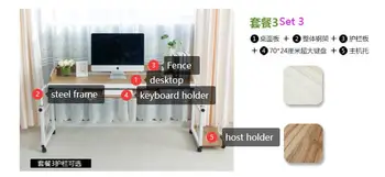 

Simple Bed Computer Table Lazy Computer Desk Home Laptop Table with Mute Wheels Adjustable Height and Length Free Shipping
