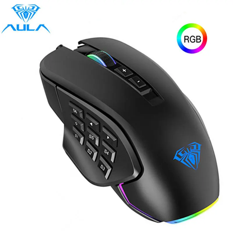 Игровая мышь ALUA RGB с боковыми кнопками для макросъемки 10000 DPI Регулируемая 14 клавишная проводная USB мышь с подсветкой мышь для настольного ноутбука|Мыши|   | АлиЭкспресс - Топ товары с Алиэкспресс