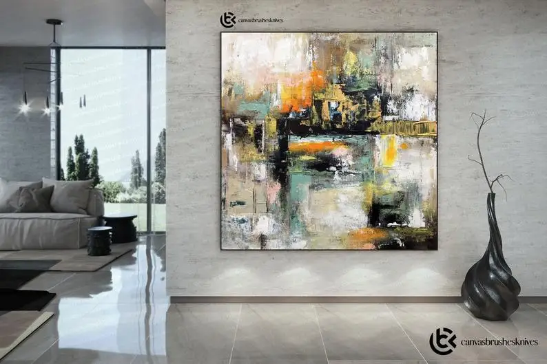 

Оригинальный холсте Большой Абстрактная живопись негабаритный настенные художественная акриловая живопись общежития настенный Декор картина маслом современного искусства огромное полотно