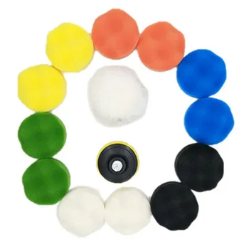 

15pcs/Set Polishing Pads Round Sponge/Wooden 30Ccm w/ M10 Drill Adapter
