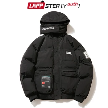 

LAPPSTER-Youth Men Japanese Streetwear Winter Jackets 2020 Men Hip Hop Bubble Coat Male Warm Black Fashions Designer Bubble