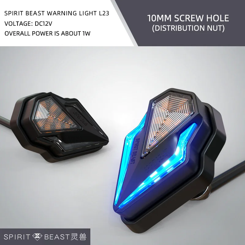 L23 blue Spirit beast сигнальные фитинги индикатор мотоцикла 12VLED дневные ходовые огни Мотоцикл Универсальный световой сигнал - Цвет: L23 blue