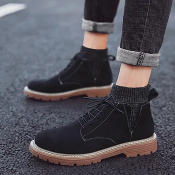 

coturno summer Winter top high boots genuine mens dress stylish leather boot mens shoes casual man footwear cowboy winter men