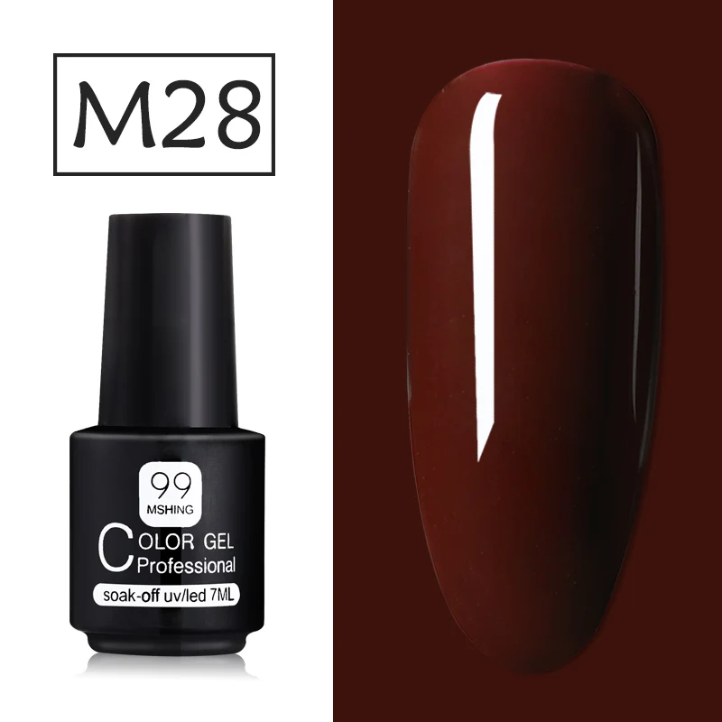 M28 Mshing99 набор гель-лаков все для маникюра Полупостоянный Vernis верхнее покрытие УФ светодиодный Гель-лак замочить от ногтей художественный Гель-лак для ногтей - Цвет: M28