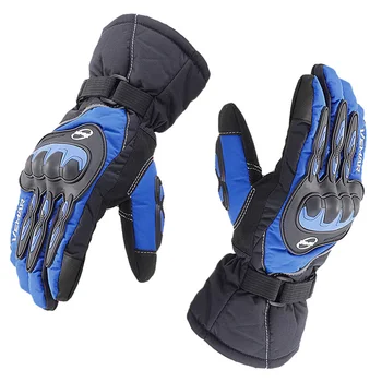 

Men Cycling Gloves Full Finger Bicycle Palm Gel Windproof Winter Gloves - Blue