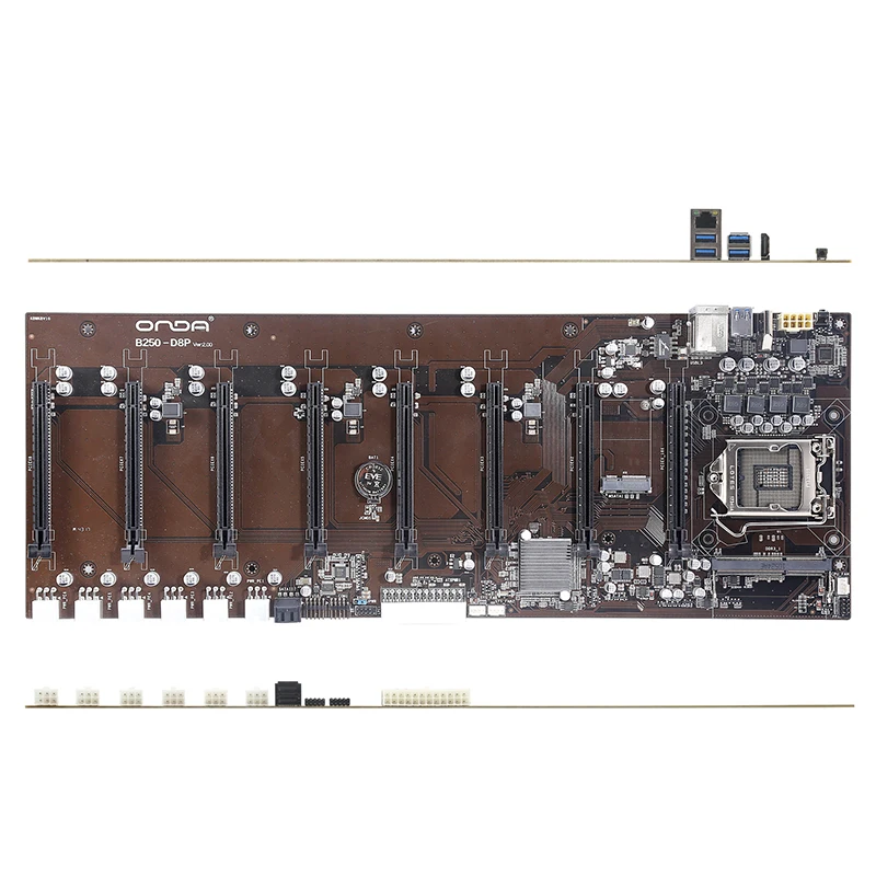 Материнская плата с 8* Special x1 GPU специально для горнодобывающей промышленности