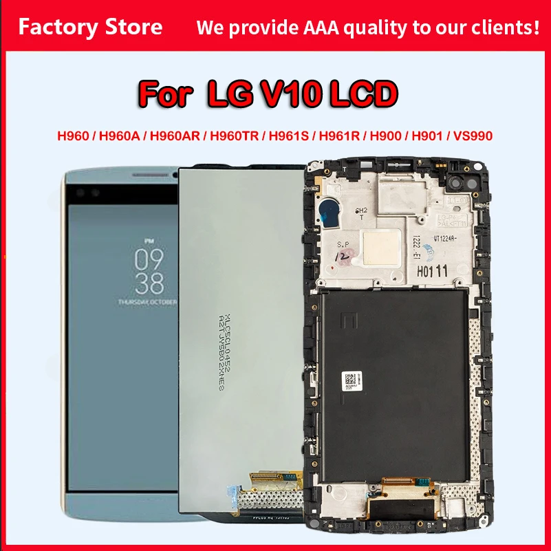 screen for lcd phones best 1440 * 2560  LCD For LG V10 VS990 f600 H900 H901 H960 H961 H962 H968 H961N F600L Display Screen Touch Sensor Digitizer Assembly screen for lcd phones good