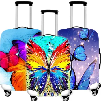

Creative Butterfly Luggage Cover Case Protective Travel Accessories Waterproof Thicken Elastic Suitcase Trunk Case 18-32 Inch XL