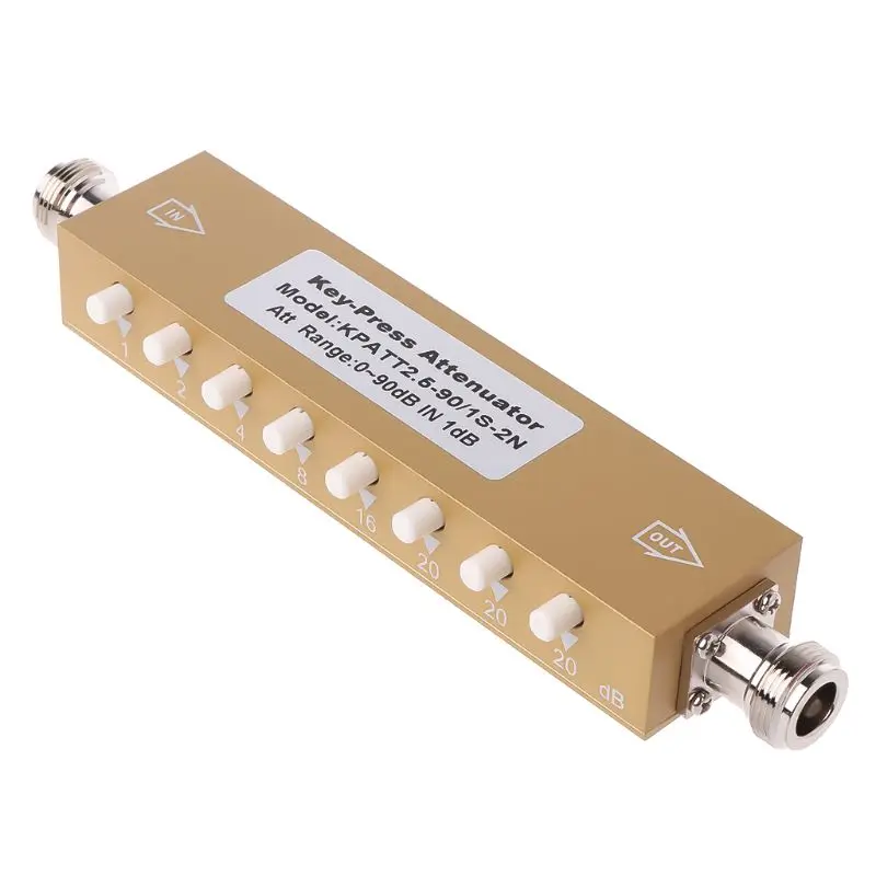 Регулируемый аттенюатор N 5 Вт 0-90dBi DC-2.5GHZ 50ohm коаксиальный 8-ключ LX9A