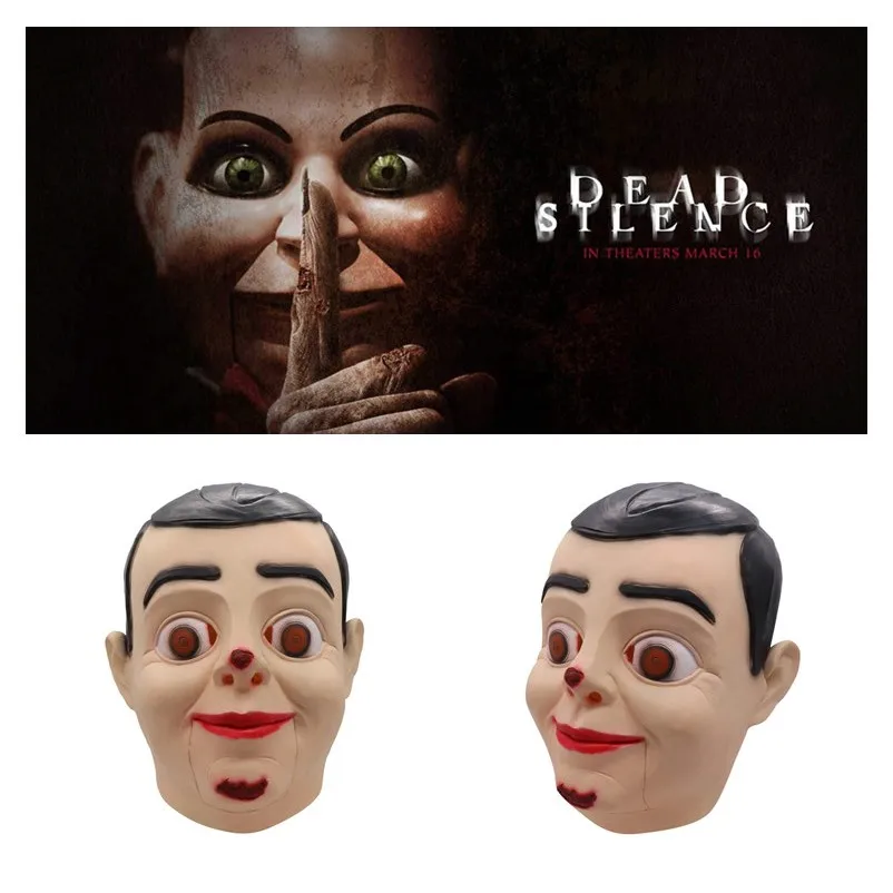 

New Dead Silence Cosplay Mask Billy Puppet Horror Scary Latex Helmet Child Adult Masks Party Halloween Fancy Ball Props