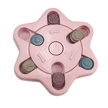 

Interactive Puupy Dog Cat Feeder,Seek-A-Treat Pet Mental Stimulation Shuffle Puzzle Toys Animal Food Treat Dispenser