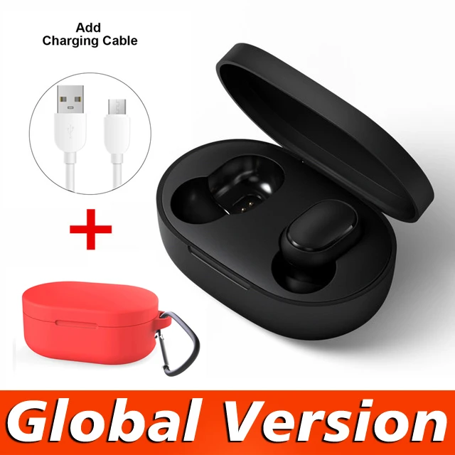Global Red Case Xiaomi Air Dots беспроводные Bluetooth наушники оригинальные Xiaomi наушники Поддержка Xiao Ai Air Dots Bluetooth наушники Redmi наушники - Цвет: Global Red Case