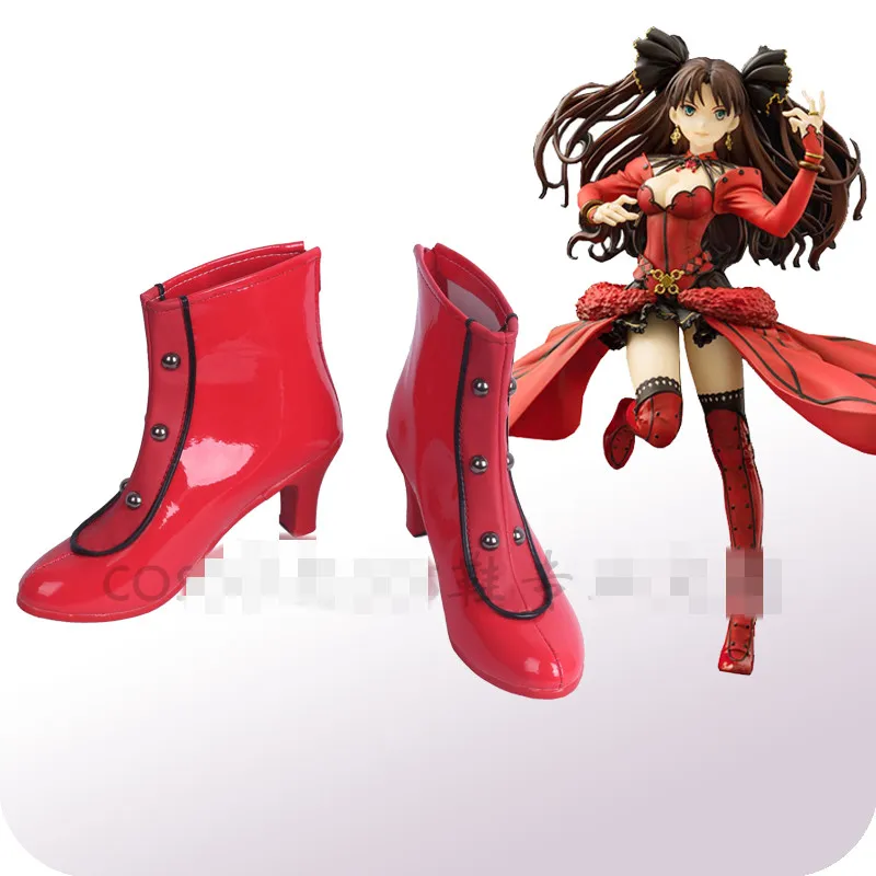 Обувь с рисунком в стиле аниме Fate Grand Order FGO tohsaka Rin/красные короткие женские ботинки A