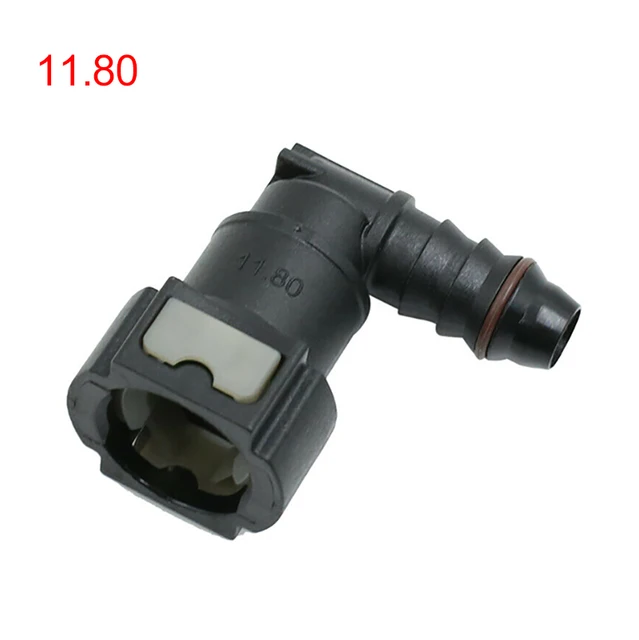 Car Fuel Line Quick Connect Hose Coupler ID8 7.89 9.89 11.8 Rubber Nylon Oil Line Pipe Connector Disconnect Release Hose Fitting 11.80-ID8 bend