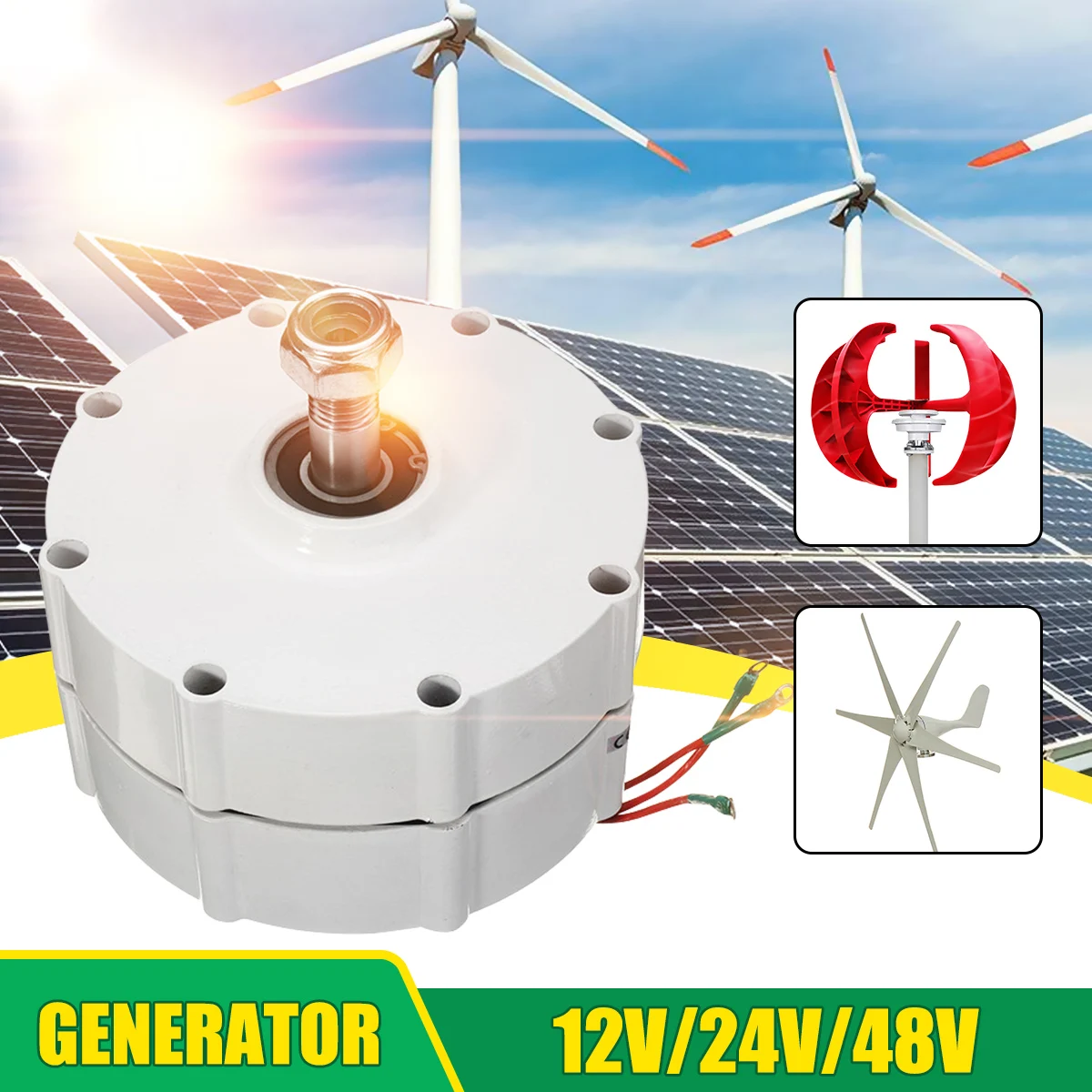 800W 12V 24V 48V Permanent Generator Motor Wind Generator Motor For Wind Turbines Blade