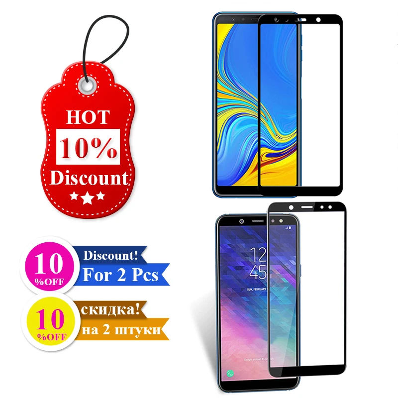 Защитное стекло для samsung galaxy a9 a8 a7 a6 plus 2018 закаленное a9200 a750 a 9 8 6 9a 8a samsun Защитная
