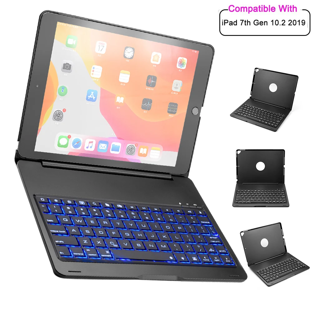 Алюминиевый чехол с клавиатурой Bluetooth для iPad 10 2 дюйма США 2019 беспроводная