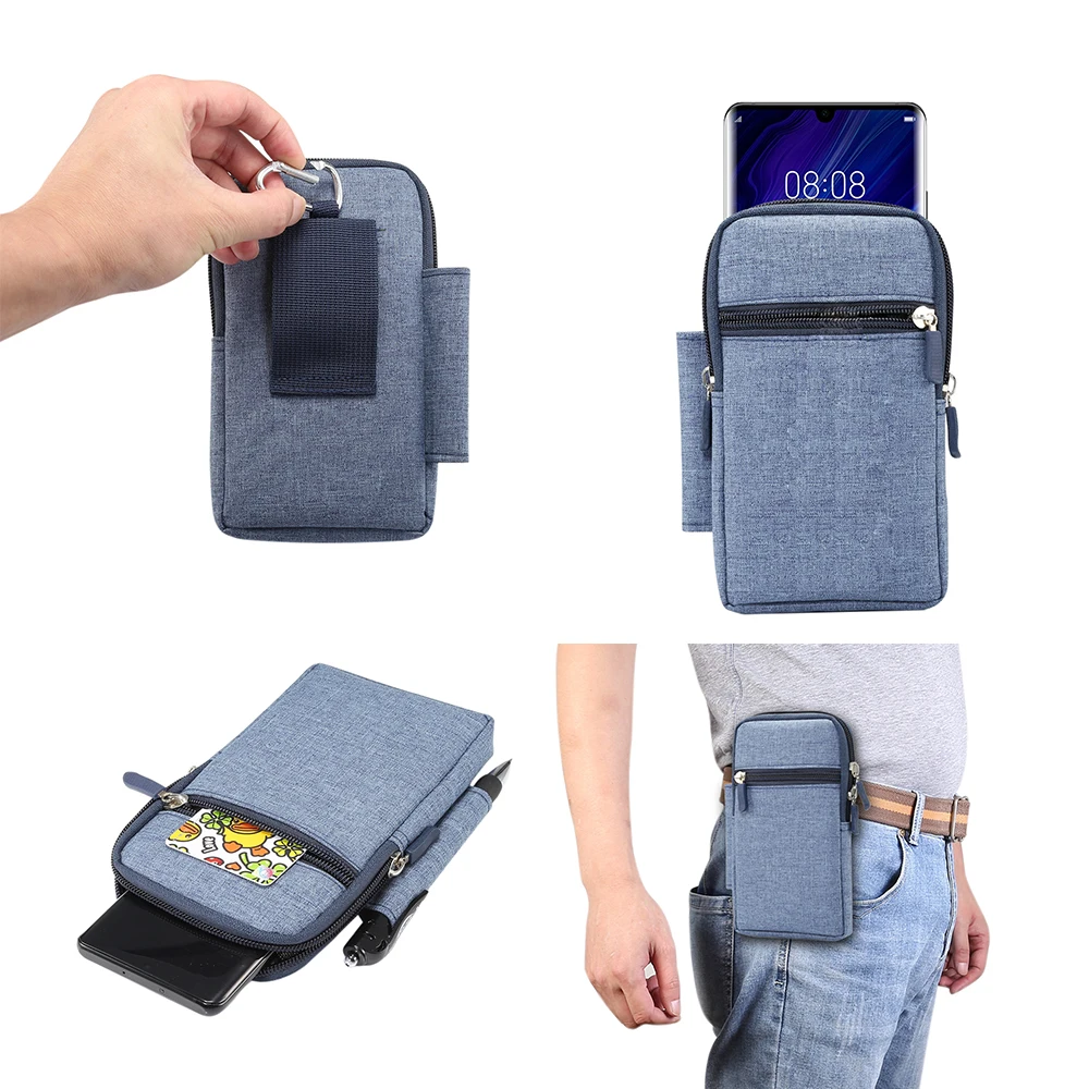 6,3 дюймов универсальная сумка спортивная сумка для мобильного телефона кошелек чехол для переноски на молнии чехол держатель для карт поясная сумка на липучке