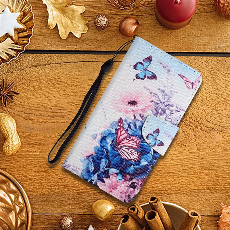 iphone 12 mini cover case Painted Leather Phone Case For iPhone 11 7 8 Plus Case on sFor iPhone XR SE 2020 X XS 12 13 11 Pro Max Mini 6 6S Wallet Cover iphone 12 mini cover case