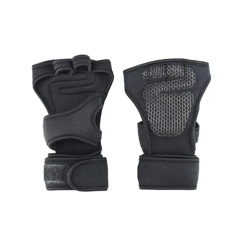 

Weight Lifting Glove Fitness Anti-slip Gloves Weight Lifting Palm Protector Gloves w/Wrist Wrap 2019