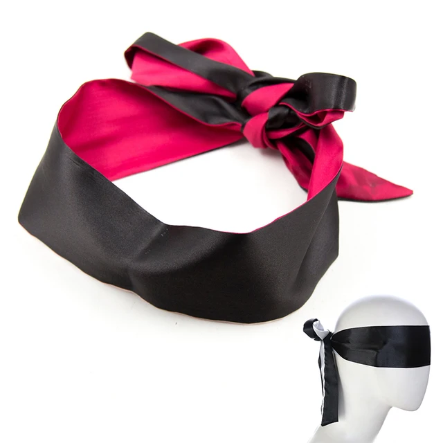 Erwachsene Spiel Seide Satin Augenmaske Schatten Augenbinde Band Fesseln Seil BDSM Bondage Handschellen Cosplay 1