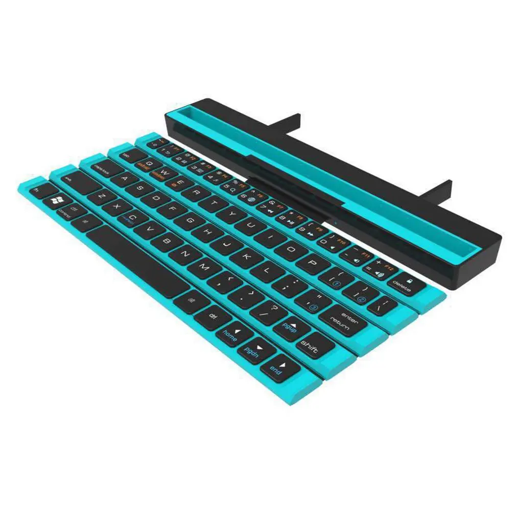 Deals Price for  Roll Folding Keyboard Wireless 64 Keys Reel Mini Keyboard Foldable for Tablet Laptop Smartphone pad