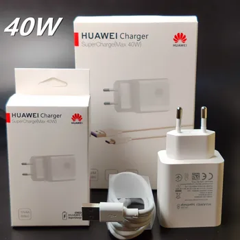 

Huawei Charger 40W Original 10V4A Supercharge EU Charge adapter 5A USB type c cable for nova 5 5t 5 pro mate 30 pro p20 p30 pro