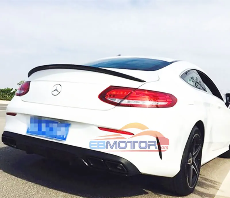 Реальные углеродного волокна спойлер заднего крыла для Mecerdes Benz W205 купе 2 двери C180 C200 C250 C300 C350 C63 AMG M159